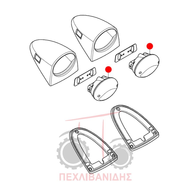 Πίσω οβάλ φανάρι Massey Ferguson 3600-3700