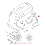 Βάση δεξιού πλαστικού καπό Landini Rex-Technofarm Βάση δεξιού πλαστικού καπό Landini Rex-Technofarm