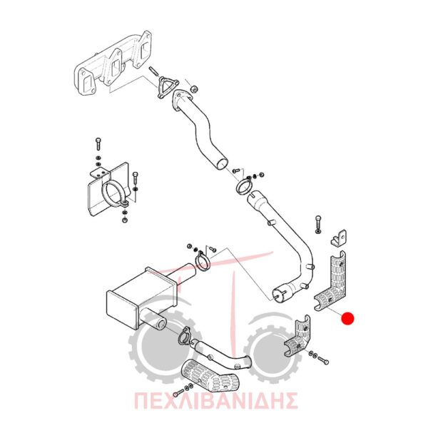 Προστατευτική λαμαρίνα σωλήνα σελασιέ Landini Rex