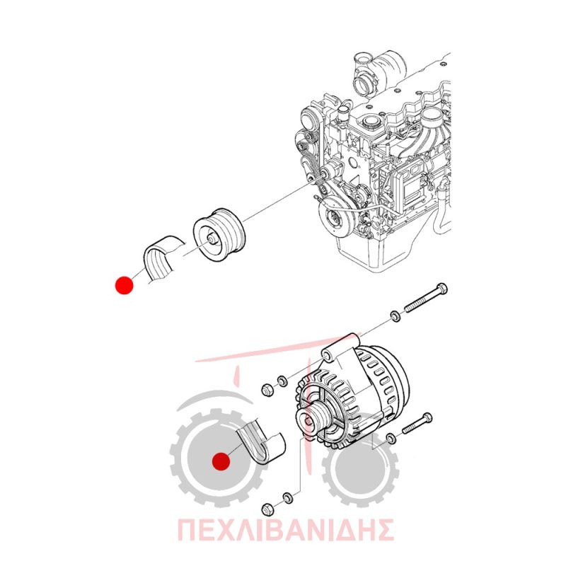 Ιμάντας δυναμού πλακέ Landini Powermaster-Powermax Ιμάντας δυναμού πλακέ Landini Powermaster-Powermax