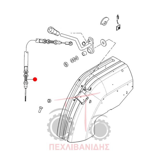 Ντίζα χειρόγκαζου Landini Alpine