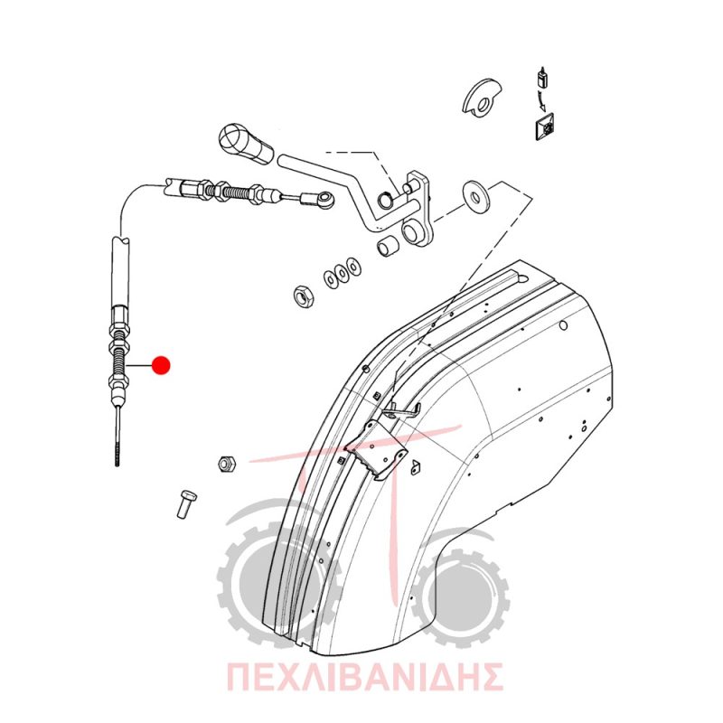 Ντίζα χειρόγκαζου Landini Alpine