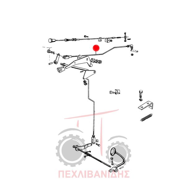 Μεταλλική ντίζα γκαζιού χειρογκαζιού Landini 7860-8860-6870