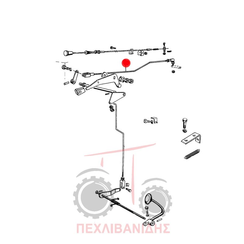 Μεταλλική ντίζα γκαζιού χειρογκαζιού Landini 7860-8860-6870 Μεταλλική ντίζα γκαζιού χειρογκαζιού Landini 7860-8860-6870