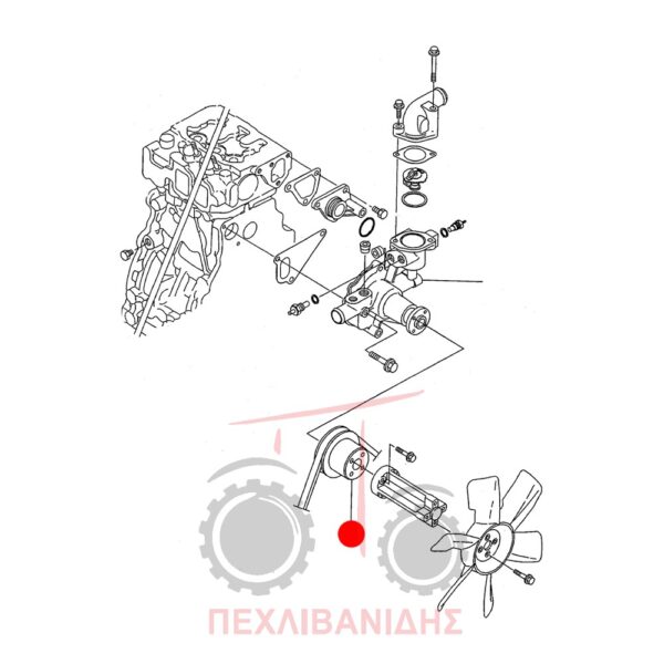 Τροχαλία υδραντλίας Yanmar Landini Mistral