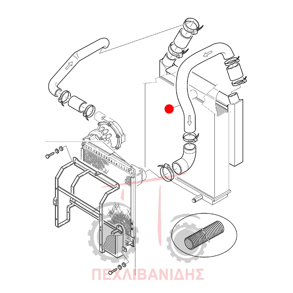 Μεταλλικός σωλήνας intercooler Landini Legend