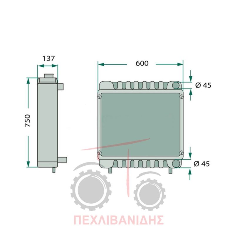 Ψυγείο νερού Landini - Landpower 145 Ψυγείο νερού Landini - Landpower 145