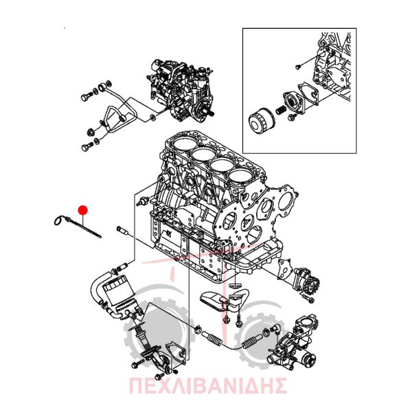 Δείκτης λαδιού μηχανής Yanmar Landini Mistral