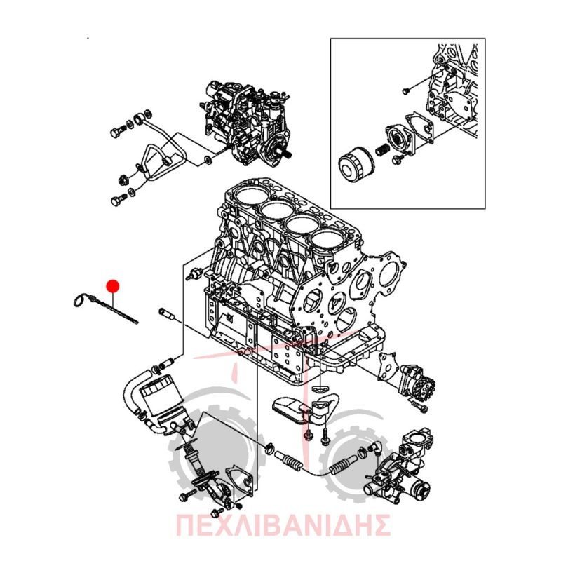 Δείκτης λαδιού μηχανής Yanmar Landini Mistral