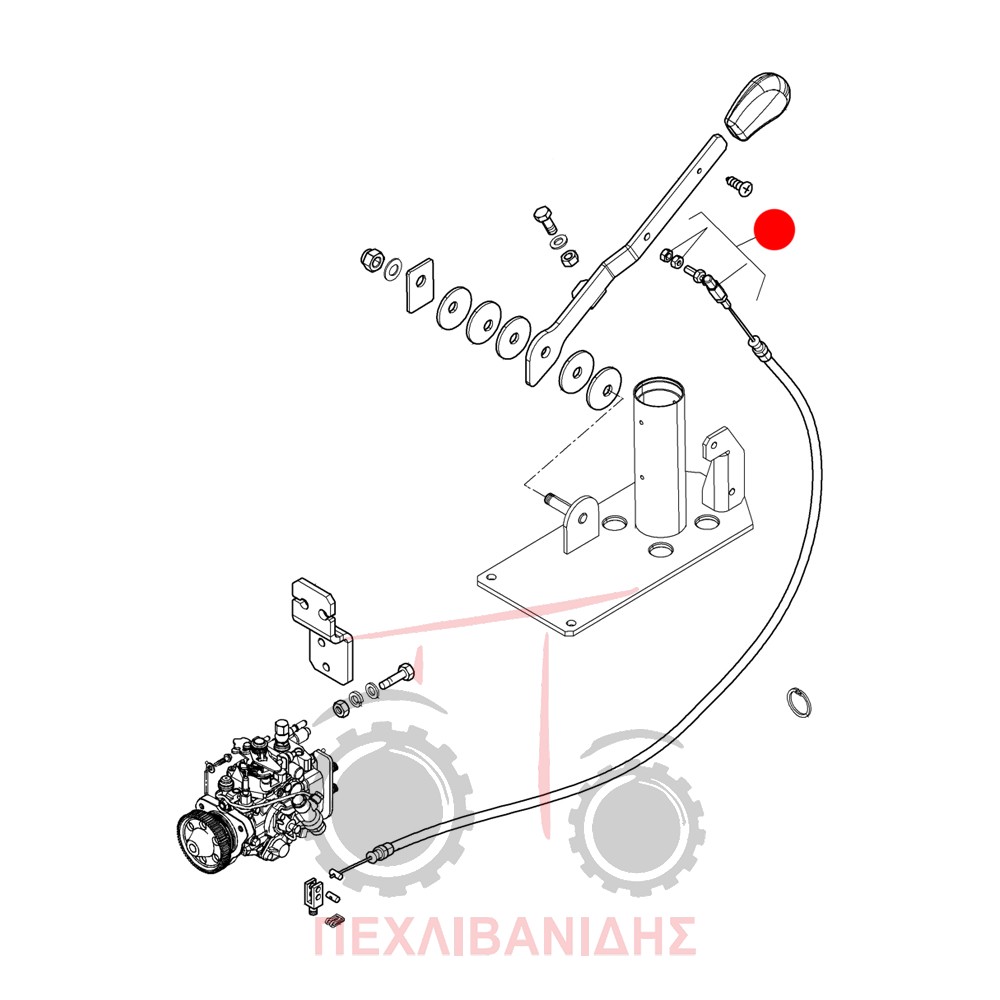 Ντίζα γκαζιού χειρόγκαζου Landini Rex 65-75