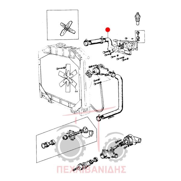 Καπάκι θερμοστάτη Landini 7830-8870-8880-Blizzard-Trekker