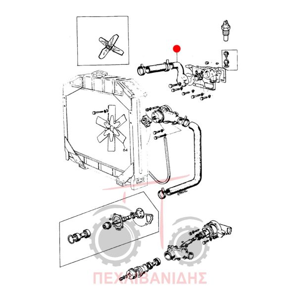 Καπάκι θερμοστάτη Landini 7830-8870-8880-Blizzard-Trekker