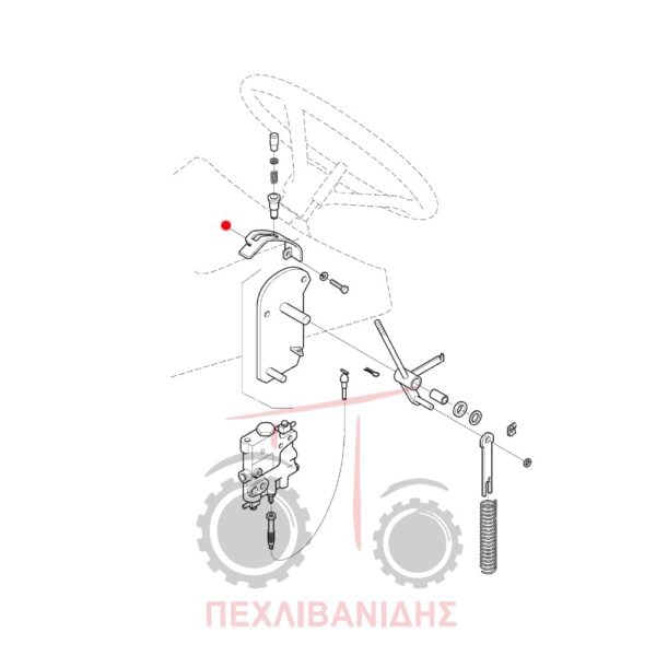 Βάση λεβιέ χειροσυμπλέκτη Landini Rex