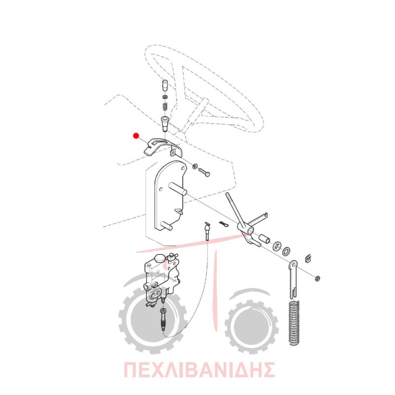 Βάση λεβιέ χειροσυμπλέκτη Landini Rex Βάση λεβιέ χειροσυμπλέκτη Landini Rex