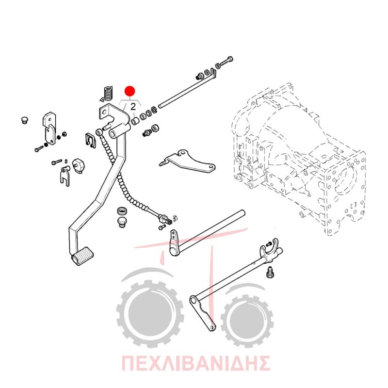 Πεντάλ συμπλέκτη Landini Rex