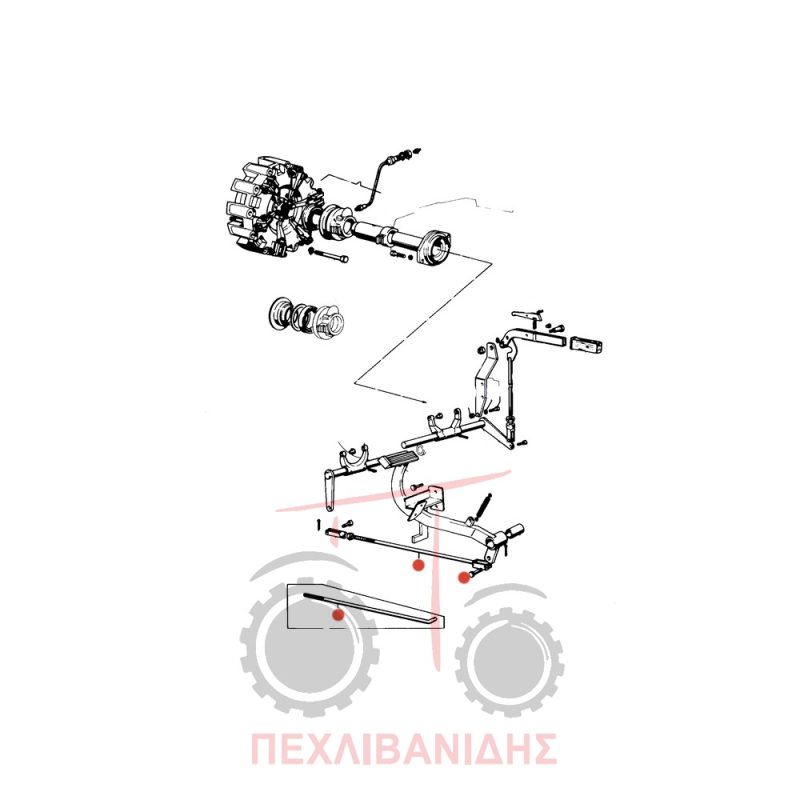 Μεταλλική ντίζα συμπλέκτη Landini 5500-6500 Μεταλλική ντίζα συμπλέκτη Landini 5500-6500