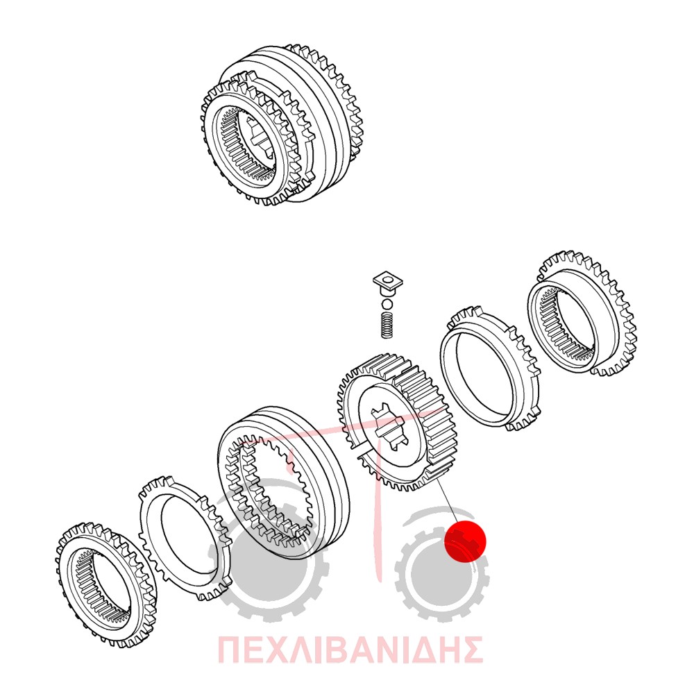 Βάση συγχρονιζέ Landini 5860-9880-Rex