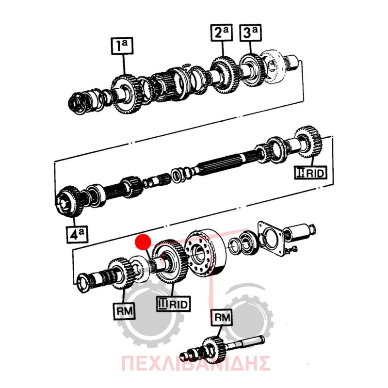 Κοντό δαχτυλίδι σασμάν Landini 10000-12500-13000-14500