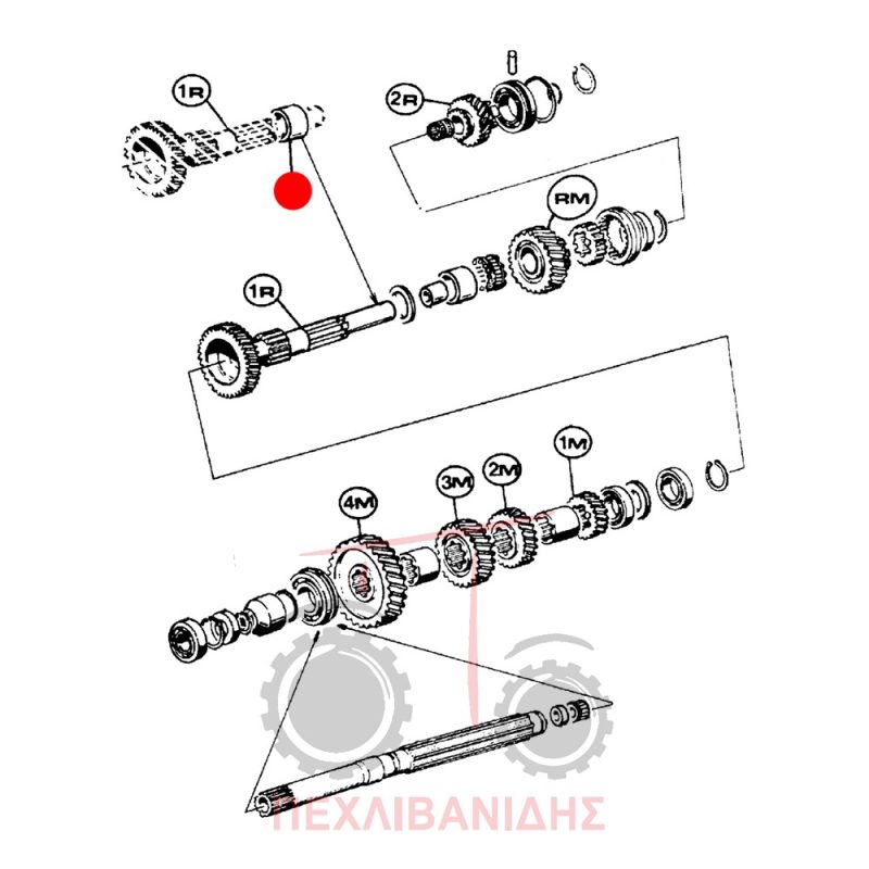 Δαχτυλίδι άξονα ρεβέρσας σασμάν Landini 6880-8880-Advantage-Rex