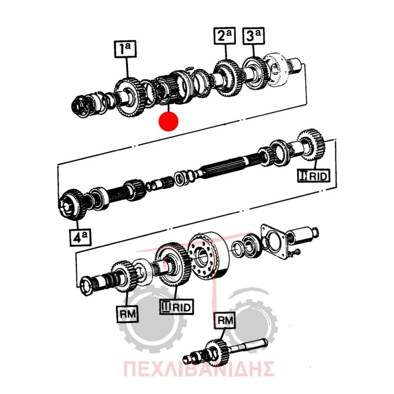 Βάση συγχρονιζέ Landini 10000-12500-13000-14500