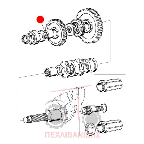 Δαχτυλίδι άξονα PTO Landini 10000-12500-Legend