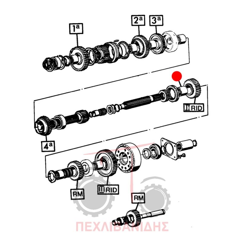 Μακρύ δαχτυλίδι σασμάν Landini 10000-12500-13000-14500