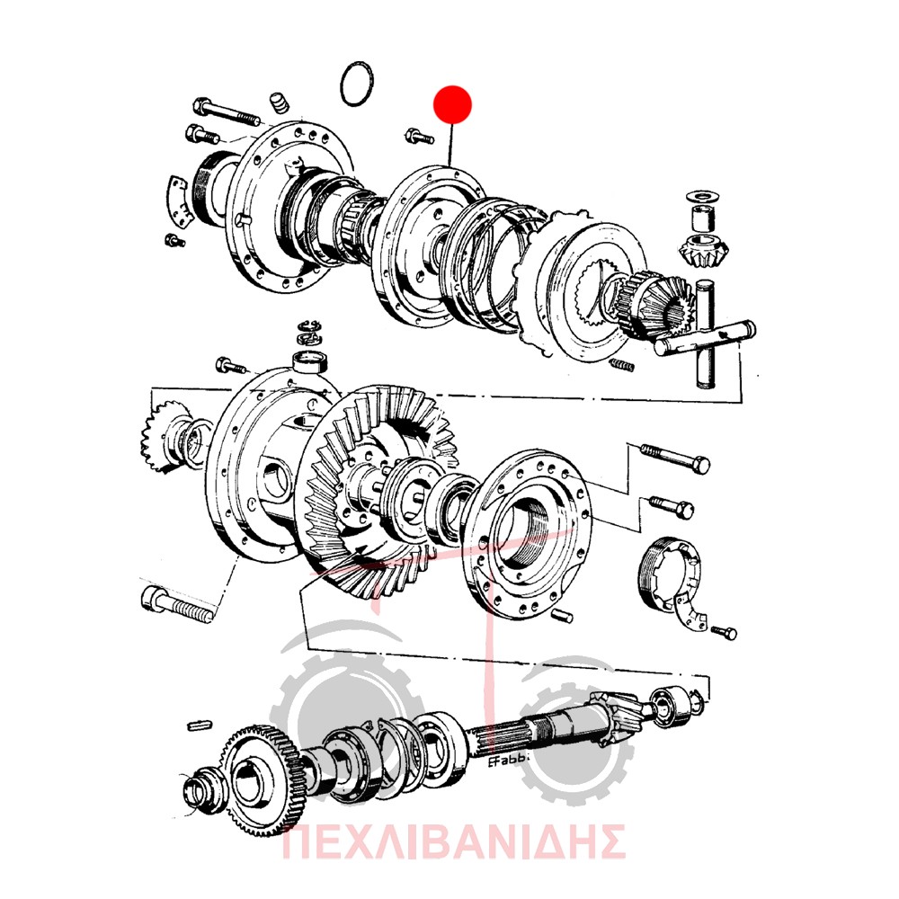 Πλάκα κορώνας πίσω διαφορικού Landini 10000-12500