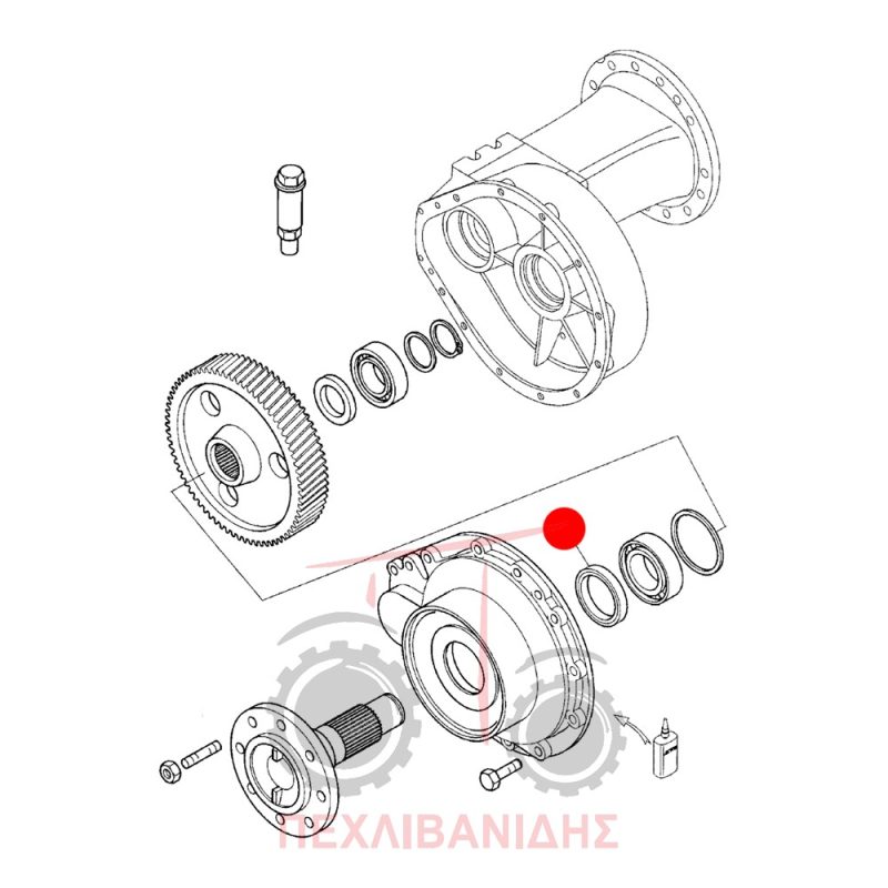 Κιτ τσιμούχα πίσω ημιαξονίου Landini 7860-8860-9880