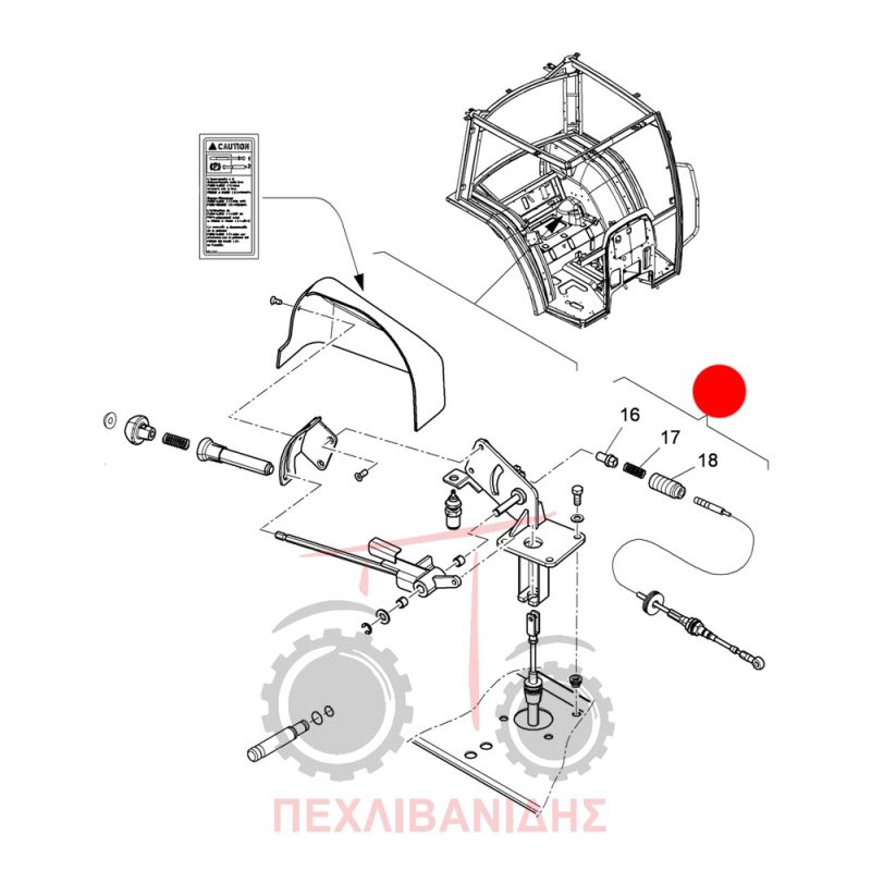 Ντίζα park-lock Landini Alpine 60-70-80-85
