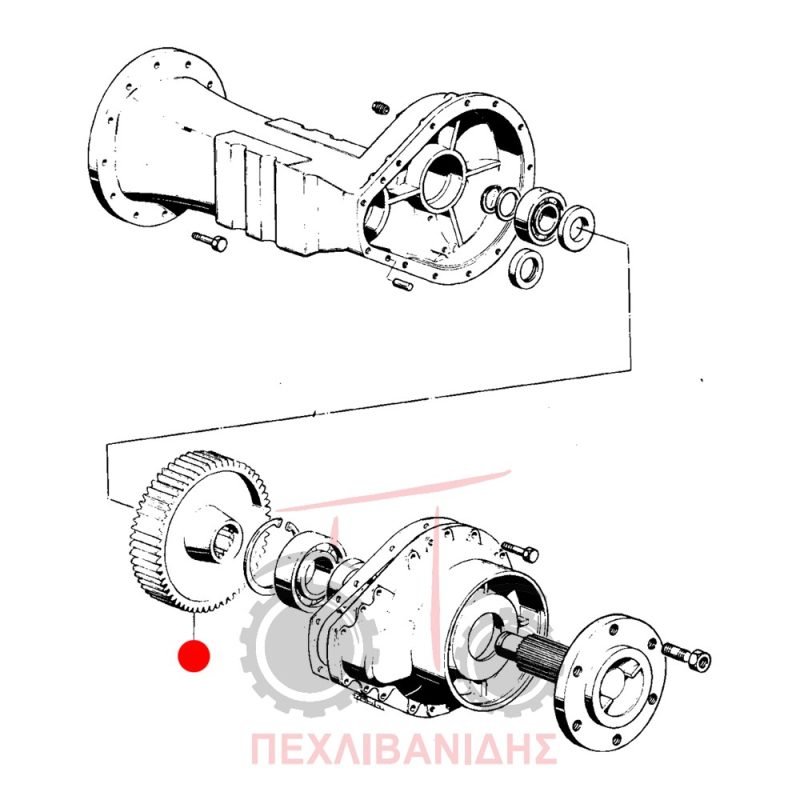 Πίσω γρανάζι μειωτήρα Landini 7500-8500-8550