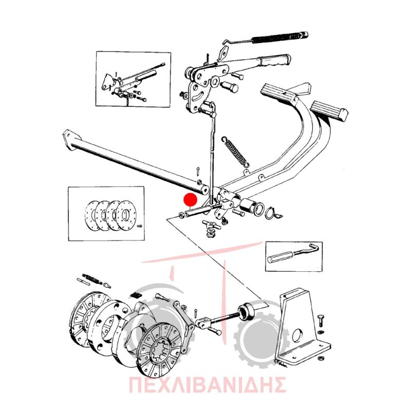 Ντίζα ρεγουλατόρος φρένου Landini 5500-6500-7500-8500 Ντίζα ρεγουλατόρος φρένου Landini 5500-6500-7500-8500
