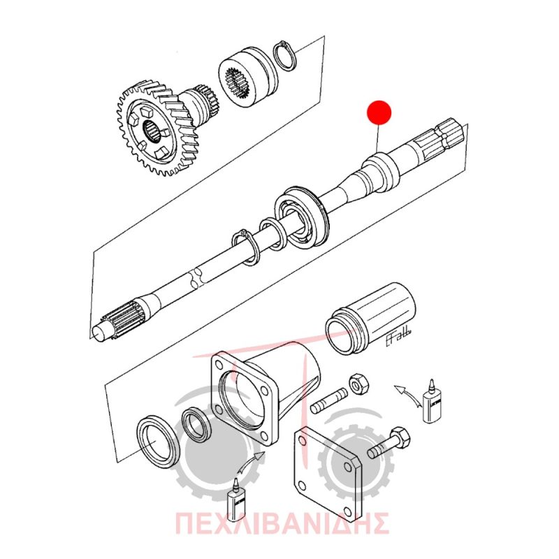 Εξωτερικός άξονας PTO Landini Mythos 90-100-105-110-115 Εξωτερικός άξονας PTO Landini Mythos 90-100-105-110-115