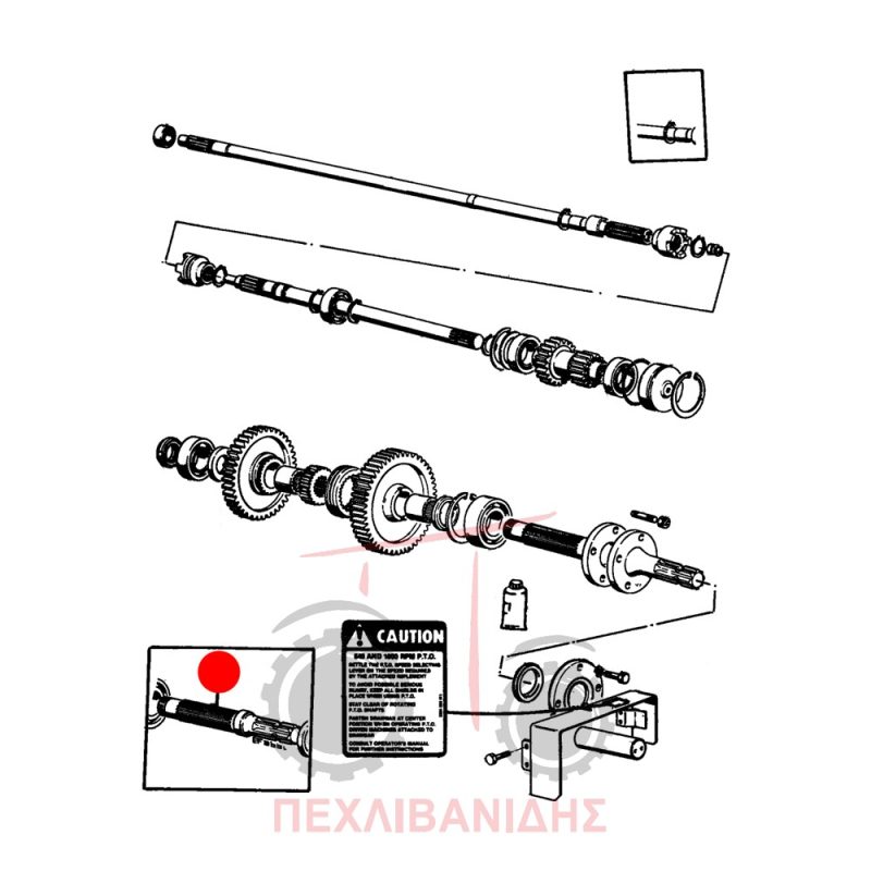 Εξωτερικός άξονας PTO Landini 12500-14500 Εξωτερικός άξονας PTO Landini 12500-14500