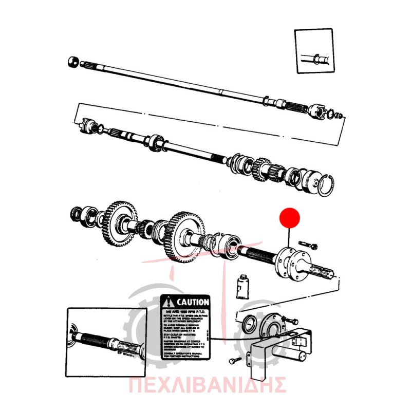 Εξωτερικός άξονας PTO Landini 10000-12500-13000-14500 Εξωτερικός άξονας PTO Landini 10000-12500-13000-14500