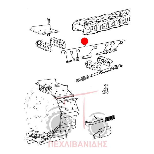 Πείρος σύνδεσης ερπύστριας Landini Trekker