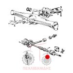 Μακρύ ημιαξόνιο μπροστά διαφορικού Landini 5830-6550-8500 Μακρύ ημιαξόνιο μπροστά διαφορικού Landini 5830-6550-8500