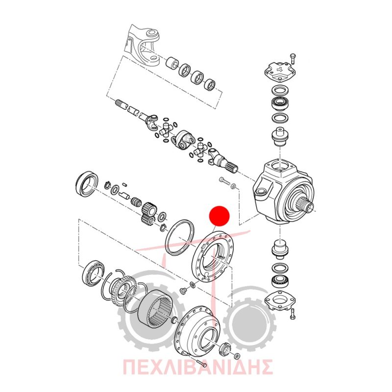 Βάση μπροστά μειωτήρα Landini Alpine-Rex