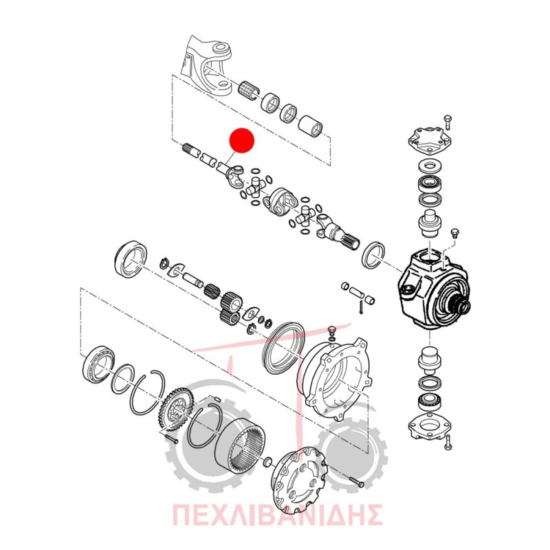 Μπροστά ημιαξόνιο διαφορικού Landini Frutteti 5560-6560