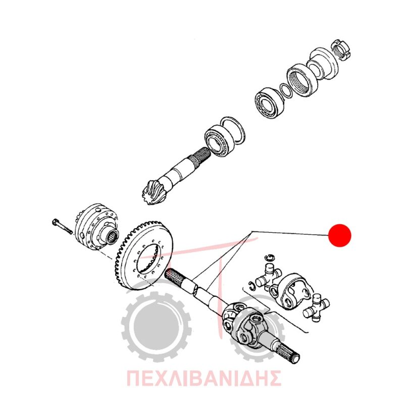 Μπροστά ημιαξόνιο διαφορικού Landini Advantage-Rex Μπροστά ημιαξόνιο διαφορικού Landini Advantage-Rex