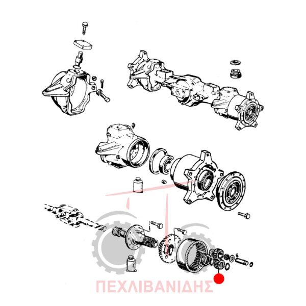 Μπροστά γρανάζι μειωτήρα Landini 5830-5500-Frutteti