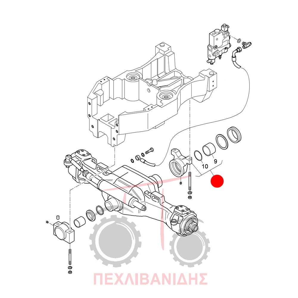 Καβαλέτο μπροστά διαφορικού Landini Advantage-Fruteti-Vigneti