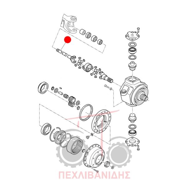 Ημιαξόνιο μπροστά διαφορικού Landini Rex 85-105