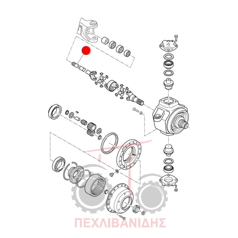 Ημιαξόνιο μπροστά διαφορικού Landini Rex 85-105