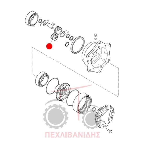 Μπροστά γρανάζι μειωτήρα Landini Advantage-Rex-Vigneti