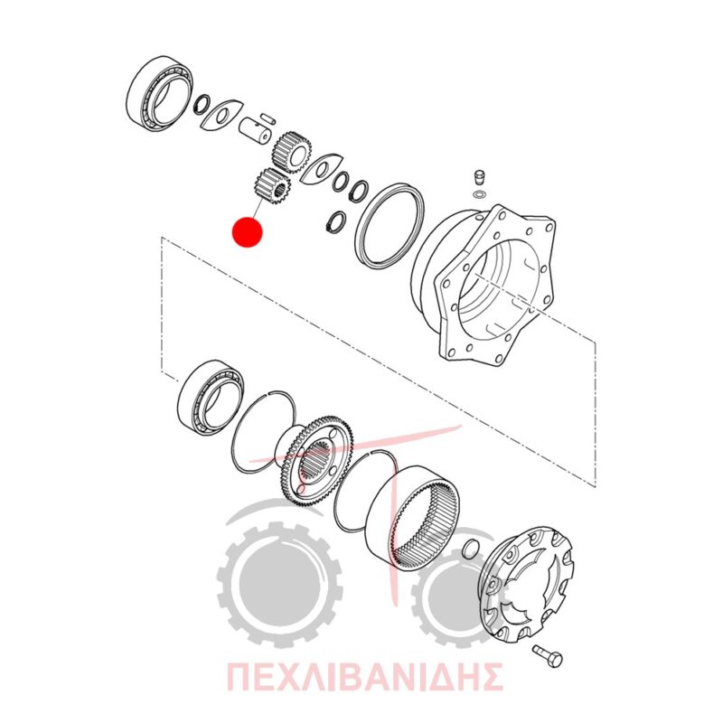 Μπροστά γρανάζι μειωτήρα Landini Advantage-Rex-Vigneti