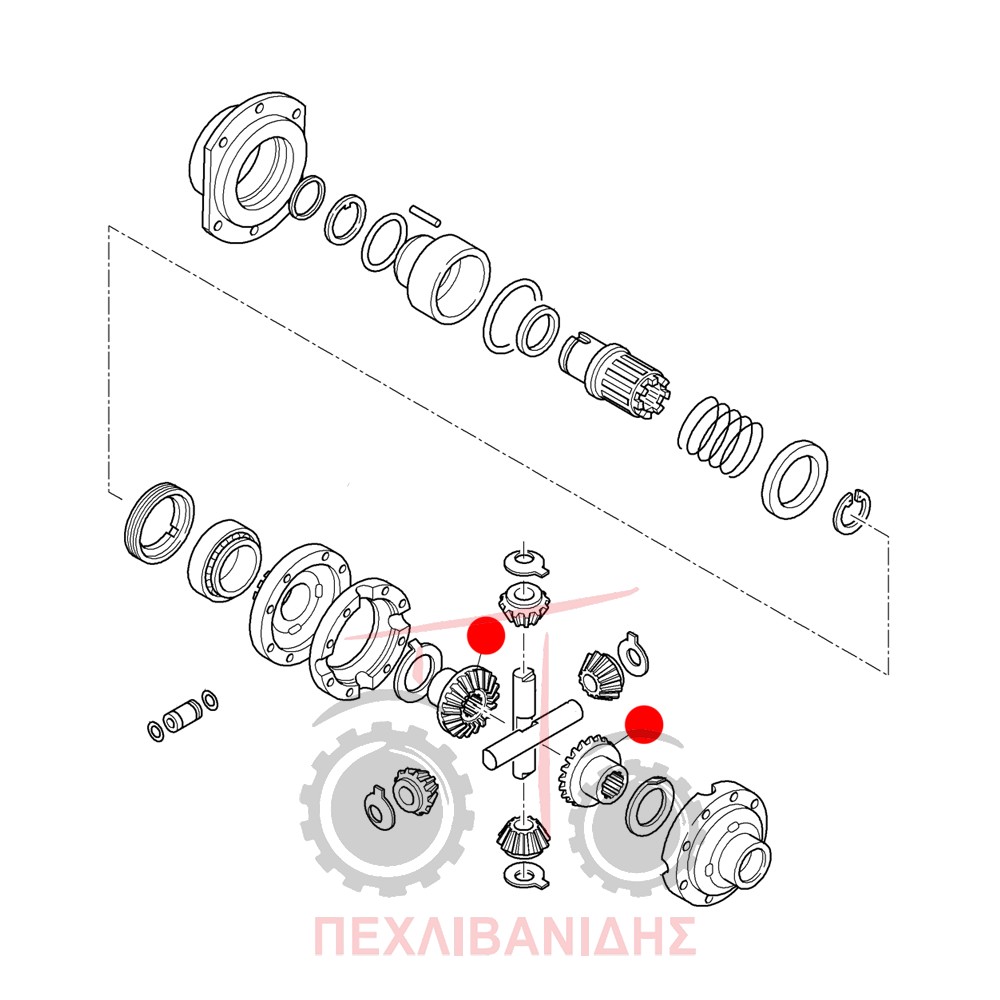 Πλανήτης μπροστά διαφορικού Landini Advantage-Rex-Vigneti
