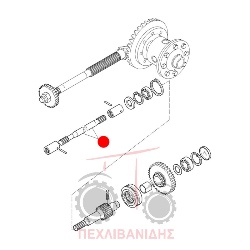 Άξονας μεσαίας τριβής Landini Mistral 40-45-50