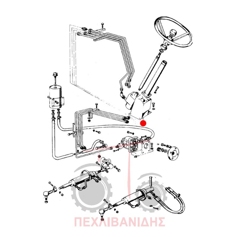 Βάση εγκεφάλου τιμονιού Landini 5500-6500-7500-8500 Βάση εγκεφάλου τιμονιού Landini 5500-6500-7500-8500