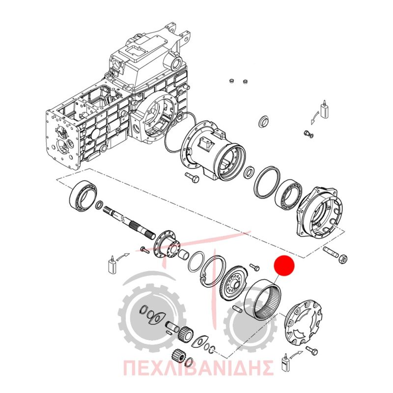 Μπροστά στεφάνι μειωτήρα Landini Advantage-Legend-Rex Μπροστά στεφάνι μειωτήρα Landini Advantage-Legend-Rex