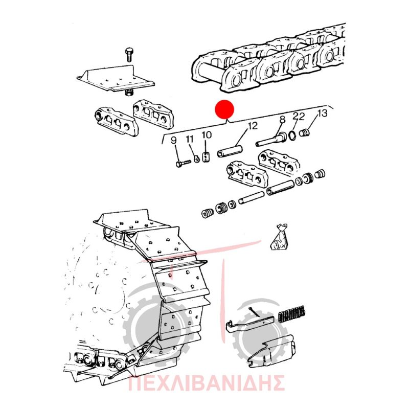 Πείρος σύνδεσης ερπύστριας Landini Trekker Πείρος σύνδεσης ερπύστριας Landini Trekker